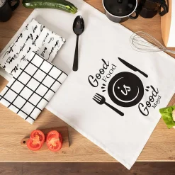 inny Komplet 3 ścierek kuchennych GOOD FOOD 40x60 cm