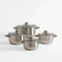 Garnki, Patelnie I Pokrywki|Prima Cucina Komplet 4 garnków na indukcję i gaz BELLA