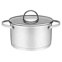 Prima Cucina Komplet 4 garnków z pokrywkami chrom MILANO