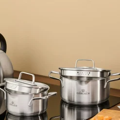 Garnki, Patelnie I Pokrywki|GERLACH Komplet 3 garnków ze stali nierdzewnej AMBIENTE