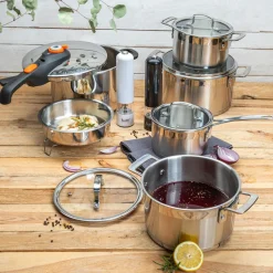 Prima Cucina Komplet 4 garnków ze stali nierdzewnej AMARO