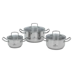 Garnki, Patelnie I Pokrywki|GERLACH Komplet 3 garnków ze stali nierdzewnej SIMPLE