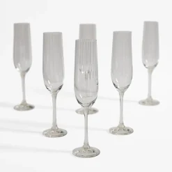 Kieliszki| Komplet 6 kieliszków do szampana WATERFALL 190 ml