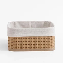 Pudełka I Pojemniki Do Przechowywania|Koszyki Dekoracyjne|inny Komplet 3 koszy bambusowych białych