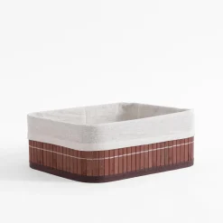 Pudełka I Pojemniki Do Przechowywania|Koszyki Dekoracyjne|inny Komplet 3 koszy bambusowych brązowo-białe