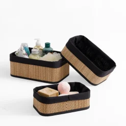 inny Komplet 3 koszy bambusowych prostokątne