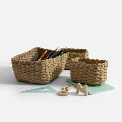 inny Komplet 3 koszy plecionych do przechowywania