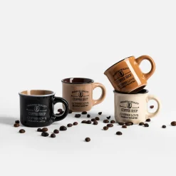 Szklanki I Kubki|inny Komplet 4 kubków ceramicznych 110 ml