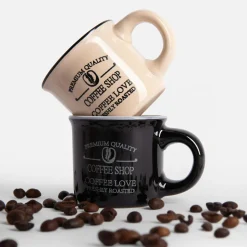 Szklanki I Kubki|inny Komplet 4 kubków ceramicznych 110 ml