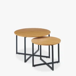 inny Komplet 2 okrągłych stolików KARMONY