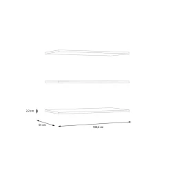 FORTE Komplet 3 półek do szafy 108.6 cm