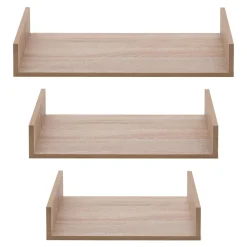 Komplet 3 półek TRIO dąb sonoma