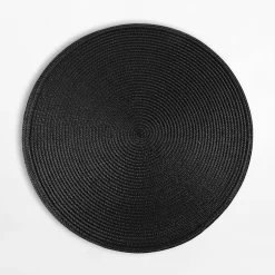 inny Komplet 2 podkładek stołowych czarne 38 cm