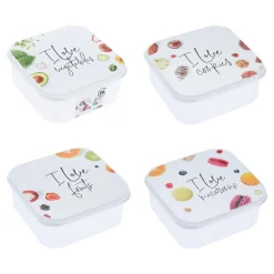 Komplet 4 pojemników do żywności MIX