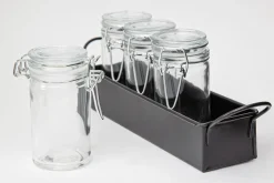 Komplet 4 pojemników na przyprawy na stojaku 80 ml