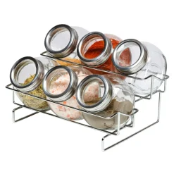 Młynki I Przyprawniki|Prima Cucina Komplet 6 pojemników na stojaku 200 ml