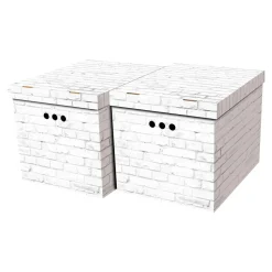 Komplet 2 pudełek tekturowych CEGŁA BIAŁA XL