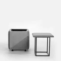 Pufy I Podnóżki| Komplet 5 pufów welurowych KREATYVA