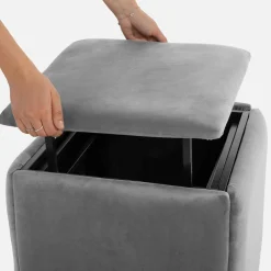 Pufy I Podnóżki| Komplet 5 pufów welurowych KREATYVA