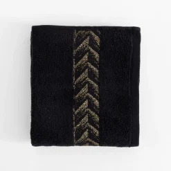 Eurofirany Komplet 2 ręczników biały/czarny GLOW