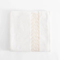 Eurofirany Komplet 2 ręczników biały/czarny GLOW