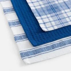 Tekstylia Kuchenne|Tekstylia Kuchenne|inny Komplet 3 ręczników kuchennych ciemnoniebieskie 40x60 cm