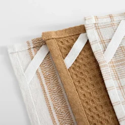 inny Komplet 3 ręczników kuchennych beżowe 40x60 cm