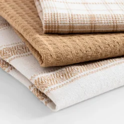 inny Komplet 3 ręczników kuchennych beżowe 40x60 cm