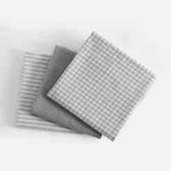 inny Komplet 3 ręczników kuchennych szare 40x60 cm