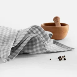 inny Komplet 3 ręczników kuchennych szare 40x60 cm