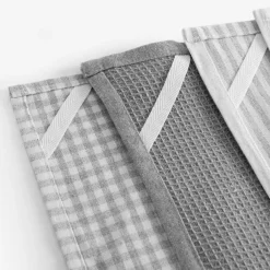 inny Komplet 3 ręczników kuchennych szare 40x60 cm