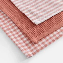 Tekstylia Kuchenne|Tekstylia Kuchenne|inny Komplet 3 ręczników kuchennych różowe 40x60 cm