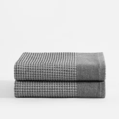 Tekstylia Kuchenne|Tekstylia Kuchenne|inny Komplet 2 ręczników kuchennych ciemnoszare 40x60 cm