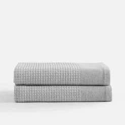 inny Komplet 2 ręczników kuchennych jasnoszare 40x60 cm