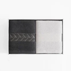 Ręczniki|Ręczniki|Eurofirany Komplet 2 ręczników srebrny/stalowy GLOW 50x90 cm