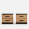 Szafki Nocne|Szafki|Exline Komplet 2 szafek nocnych z szufladami MALI