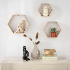 Półki|inny Komplet 3 szt. półek ściennych geometrycznych