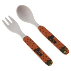 Dzieci Komplet 2 sztućców dla dzieci KROKODYL widelec i łyżka