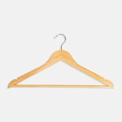 inny Komplet 4 wieszaków drewnianych, naturalne