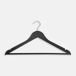 Wieszaki, Półki Tekstylne, Organizery|inny Komplet 4 wieszaków drewnianych, czarne