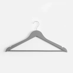 inny Komplet 4 wieszaków drewnianych szare