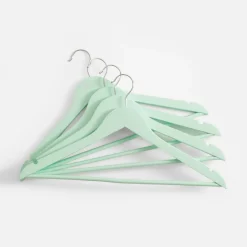 Wieszaki, Półki Tekstylne, Organizery|inny Komplet 4 wieszaków drewnianych zielone