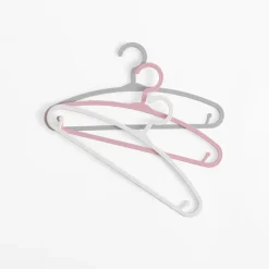 inny Komplet 6 wieszaków dziecięcych różowych