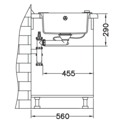 Zlewozmywaki|Alveus Komplet – zlewozmywak CANTO 130 z baterią GALLA i matą ALLROUND czarny