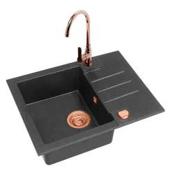 Zlewozmywaki| Komplet - zlewozmywak CANTO 30 ROYAL z baterią QUEEN