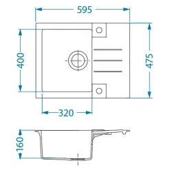 Zlewozmywaki|Alveus Komplet - zlewozmywak CANTO 30 ROYAL z baterią QUEEN