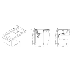 Alveus Komplet - zlewozmywak FLIN 30 ROYAL z baterią QUEEN