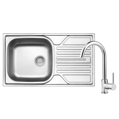 Zlewozmywaki|Deante Komplet - zlewozmywak LEGATO z baterią LUNO