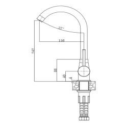 Alveus Komplet - zlewozmywak SNOW 170 z baterią FLUO
