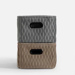 Pudełka I Pojemniki Do Przechowywania|Koszyki Dekoracyjne|inny Komplet koszy do przechowywania szary, 3 sztuki